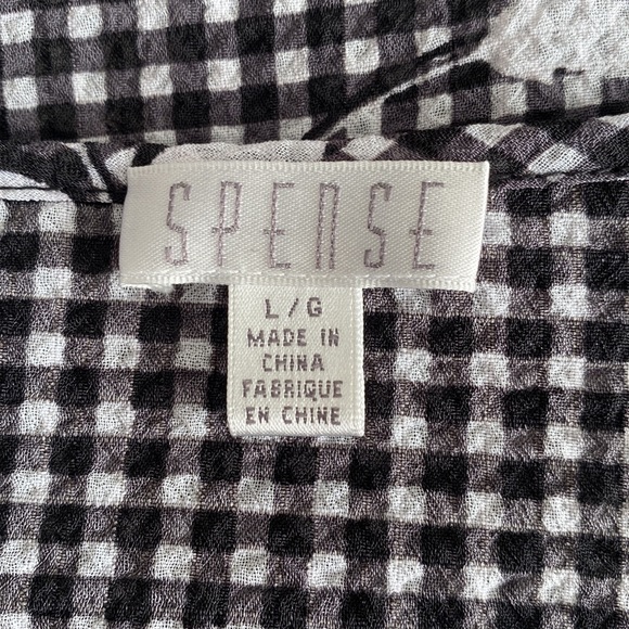 Spense - Gingham & Floral Blouse with Ruffle Sleeves - Picture 6 of 8